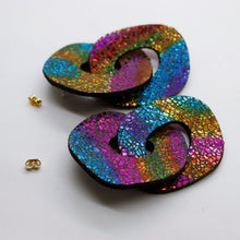 Charger l'image dans la galerie, Boucles d'oreilles en cuir •DAGDA• multicolores