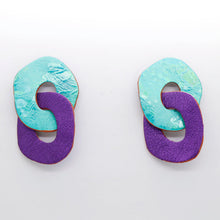 Charger l'image dans la galerie, Boucles d'oreilles en cuir •DAGDA• bicolores