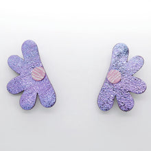 Charger l'image dans la galerie, Boucles d'oreilles en cuir •AUBA• violettes