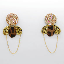 Charger l'image dans la galerie, Boucles d'oreilles en cuir •ELISE• à paillettes