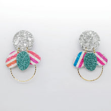 Charger l'image dans la galerie, Boucles d'oreilles en cuir •ELISE• à paillettes