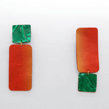 Charger l'image dans la galerie, Boucles d'oreilles en cuir •GYNE• tropicales
