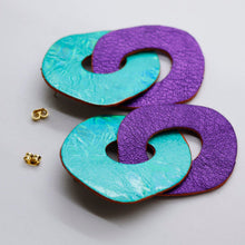 Charger l'image dans la galerie, Boucles d'oreilles en cuir •DAGDA• bicolores