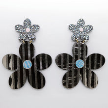 Charger l'image dans la galerie, Boucles d'oreilles en cuir •FLORBA• argents