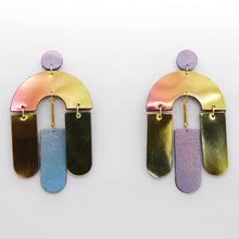 Charger l'image dans la galerie, Boucles d'oreilles en cuir •SOCA• Sunset