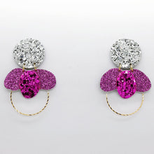 Charger l'image dans la galerie, Boucles d'oreilles en cuir •ELISE• à paillettes