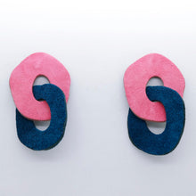 Charger l'image dans la galerie, Boucles d'oreilles en cuir •DAGDA• bicolores
