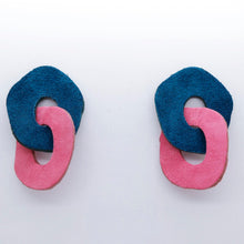 Charger l'image dans la galerie, Boucles d'oreilles en cuir •DAGDA• bicolores