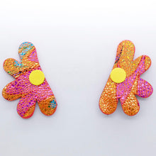 Charger l'image dans la galerie, Boucles d'oreilles en cuir •AUBA• colorées