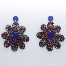 Charger l'image dans la galerie, Boucles d'oreilles en cuir •SAINTA• à paillettes