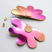 Charger l'image dans la galerie, Boucles d'oreilles en cuir •AUBA• sunset