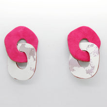 Charger l'image dans la galerie, Boucles d'oreilles en cuir •DAGDA• bicolores