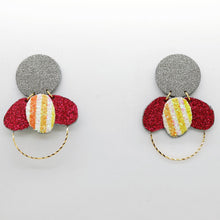 Charger l'image dans la galerie, Boucles d'oreilles en cuir •ELISE• à paillettes