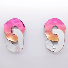 Charger l'image dans la galerie, Boucles d'oreilles en cuir •DAGDA• sunset