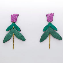 Charger l'image dans la galerie, Boucles d'oreilles en cuir •FULIA• irisées