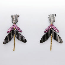 Charger l'image dans la galerie, Boucles d'oreilles en cuir •FULIA• à paillettes