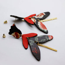Charger l'image dans la galerie, Boucles d'oreilles en cuir •FULIA• fleuries