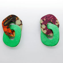 Charger l'image dans la galerie, Boucles d'oreilles en cuir •DAGDA• à motifs