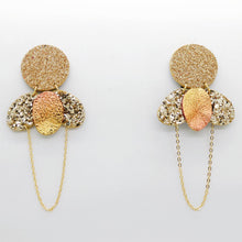 Charger l'image dans la galerie, Boucles d'oreilles en cuir •ELISE• à paillettes