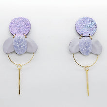 Charger l'image dans la galerie, Boucles d'oreilles en cuir •ELISE• pastels