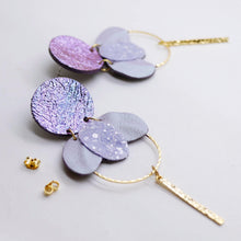 Charger l'image dans la galerie, Boucles d'oreilles en cuir •ELISE• pastels