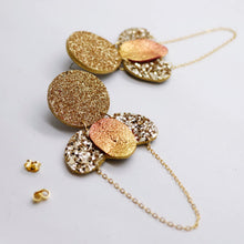 Charger l'image dans la galerie, Boucles d'oreilles en cuir •ELISE• à paillettes