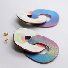Charger l'image dans la galerie, Boucles d'oreilles en cuir •DAGDA• pastels