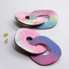 Charger l'image dans la galerie, Boucles d'oreilles en cuir •DAGDA• pastels