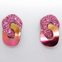 Charger l'image dans la galerie, Boucles d'oreilles en cuir •DAGDA• à paillettes