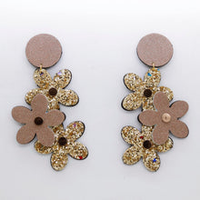 Charger l'image dans la galerie, Boucles d'oreilles en cuir •NENETTE• à paillettes