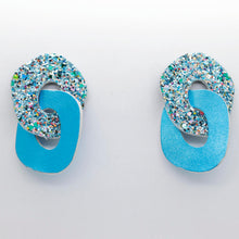 Charger l'image dans la galerie, Boucles d'oreilles en cuir •DAGDA• à paillettes