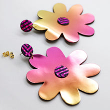 Charger l'image dans la galerie, Boucles d'oreilles en cuir •SAINTA• sunset