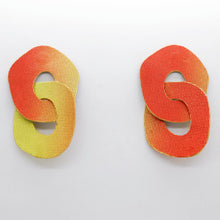 Charger l'image dans la galerie, Boucles d'oreilles en cuir •DAGDA• sunset