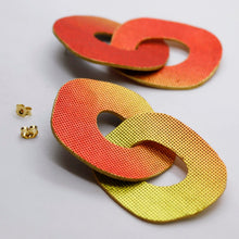 Charger l'image dans la galerie, Boucles d'oreilles en cuir •DAGDA• sunset