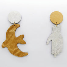 Charger l'image dans la galerie, Boucles d'oreilles en cuir •GIGI• bicolores