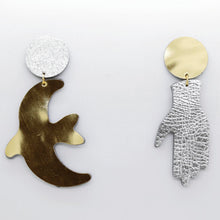 Charger l'image dans la galerie, Boucles d'oreilles en cuir •GIGI• bicolores