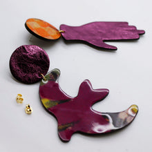Charger l'image dans la galerie, Boucles d'oreilles en cuir •GIGI• à motifs