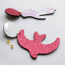 Charger l'image dans la galerie, Boucles d'oreilles en cuir •GIGI• bicolores
