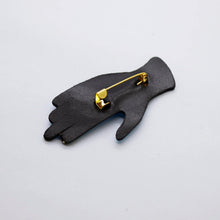 Charger l'image dans la galerie, Broche en cuir •GIGI• bleue