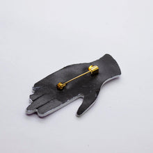 Charger l'image dans la galerie, Broche en cuir •GIGI• violette