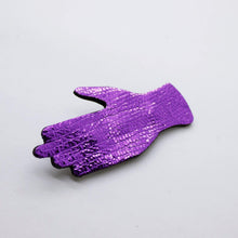 Charger l'image dans la galerie, Broche en cuir •GIGI• violette