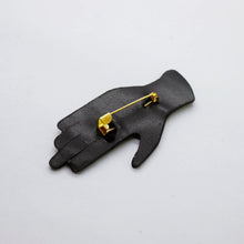 Charger l'image dans la galerie, Broche en cuir •GIGI• bronze