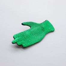 Charger l'image dans la galerie, Broche en cuir •GIGI• verte