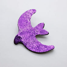 Charger l'image dans la galerie, Broche en cuir •GIGI• violette