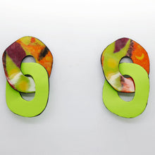 Charger l'image dans la galerie, Boucles d'oreilles en cuir •DAGDA• bicolores