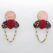 Charger l'image dans la galerie, Boucles d'oreilles en cuir •ELISE• chapelet