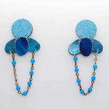 Charger l'image dans la galerie, Boucles d'oreilles en cuir •ELISE• chapelet
