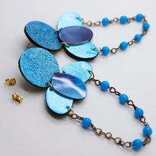 Charger l'image dans la galerie, Boucles d'oreilles en cuir •ELISE• chapelet