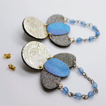 Charger l'image dans la galerie, Boucles d'oreilles en cuir •ELISE• chapelet