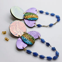 Charger l'image dans la galerie, Boucles d'oreilles en cuir •ELISE• chapelet